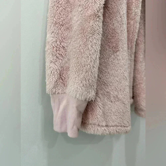 Cold Crush Blush Pink Hooded Sherpa Open Cardigan - Size M & XL - Picture 3 of 10